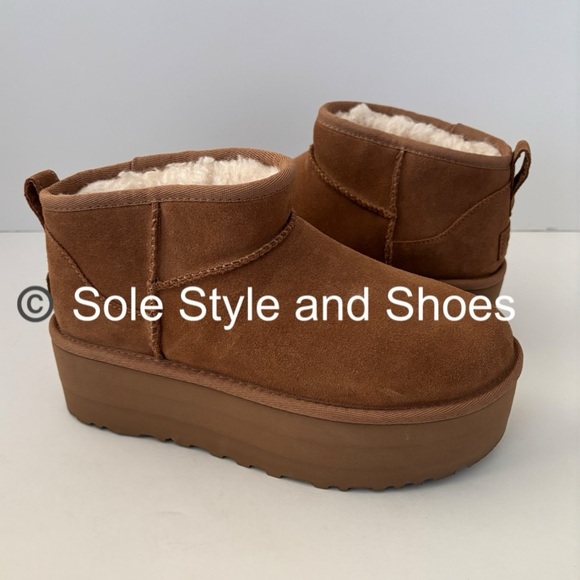 UGG Classic Ultra Mini Platform Boots Chestnut RETAIL $170 - Picture 2 of 15